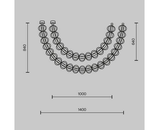 Подвесной светодиодный светильник Maytoni Golden Cage MOD216PL-L42G3K, изображение 4