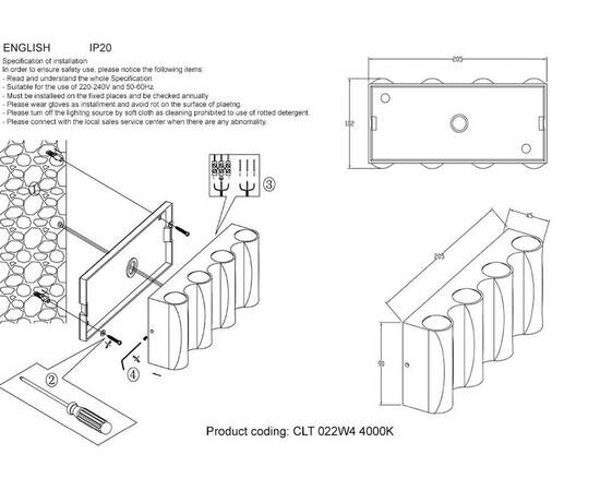 Настенный светодиодный светильник Crystal Lux CLT 022W4 BL-GO 4000K, изображение 2