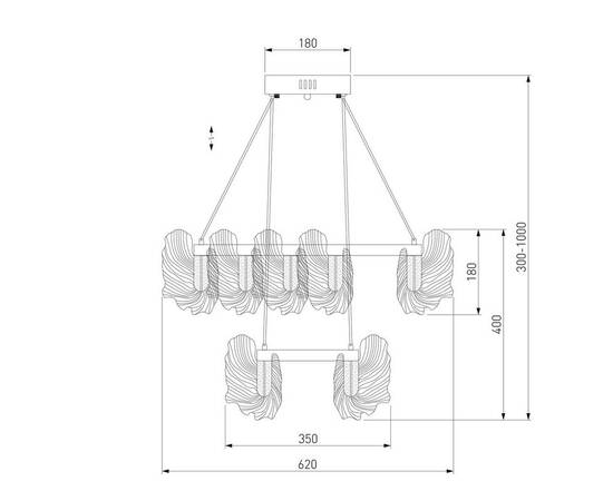 Подвесной светодиодный светильник Bogates Farfalla 90374/2, изображение 2