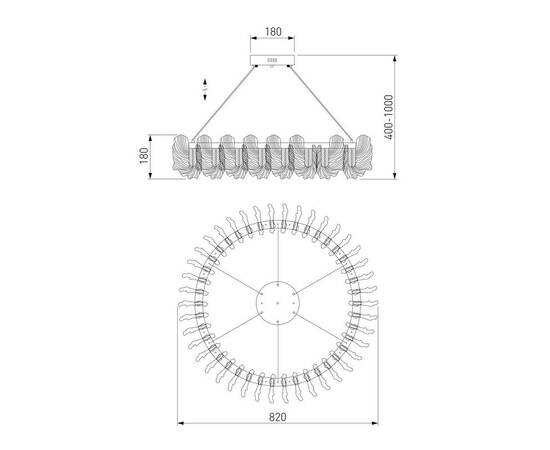 Подвесной светодиодный светильник Bogates Farfalla 90375/1, изображение 2