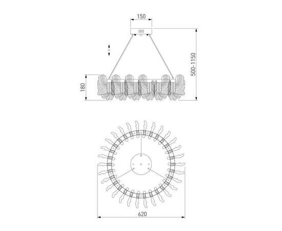 Подвесной светодиодный светильник Bogates Farfalla 90374/1, изображение 2