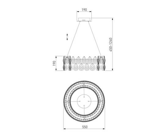 Подвесной светодиодный светильник Bogates Marvel 90371/1 Strotskis, изображение 2
