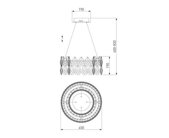 Подвесной светодиодный светильник Bogates Marvel 90370/1 Strotskis, изображение 2