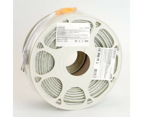 Светодиодная влагозащищенная лента Saffit 6W/m 60LED/m 2835SMD холодный белый 50М SST20 55245, изображение 4