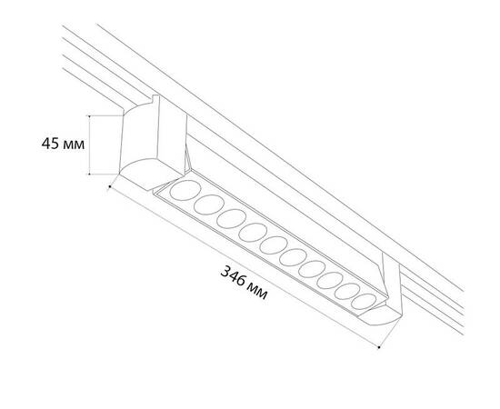 Трековый светодиодный светильник Italline IT08-8031 black 3000K, изображение 2