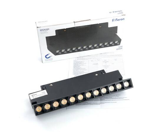 Трековый светодиодный светильник Feron LensFold MGN301 51015, изображение 3