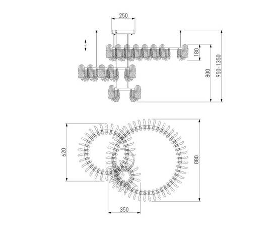 Подвесной светодиодный светильник Bogates Farfalla 90374/3, изображение 2