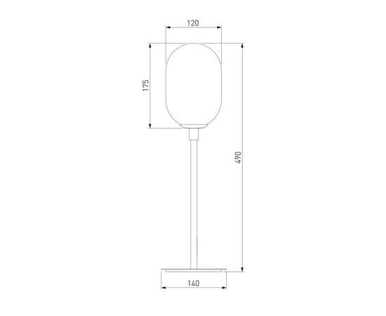 Настольная лампа Eurosvet Loona 01161/1 латунь, изображение 2