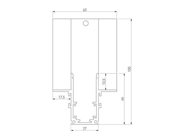 Коннектор L-образный внутренний Elektrostandard Slim Magnetic 85212/00 a067498, изображение 2