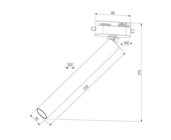 Трековый светодиодный светильник Elektrostandard Pika 85111/01 a065273, изображение 2