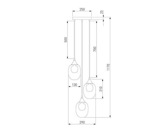 Подвесная люстра Eurosvet Spritz 70216/3 латунь, изображение 2