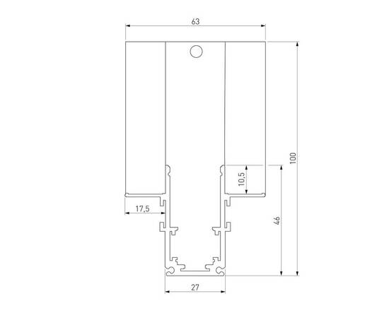 Коннектор L-образный внутренний Elektrostandard Slim Magnetic 85213/00 a067506, изображение 2
