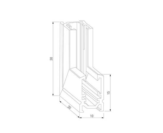 Коннектор L-образный внутренний Elektrostandard Mini Magnetic 85180/00 a065640, изображение 3