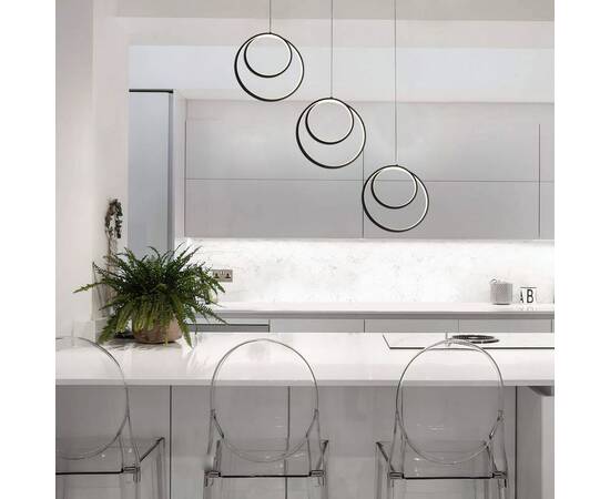 Подвесной светодиодный светильник Eurosvet Flow 90308/3 черный, изображение 3