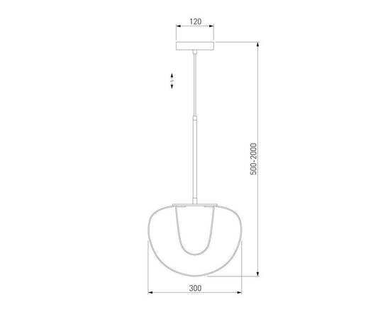 Подвесной светодиодный светильник Eurosvet Twice 90325/1 черный, изображение 2