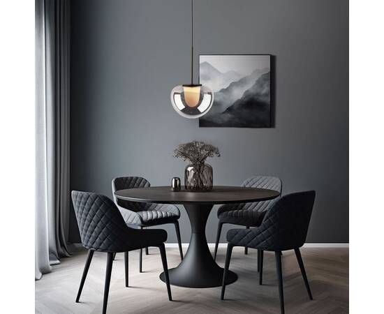 Подвесной светодиодный светильник Eurosvet Twice 90325/1 черный, изображение 4