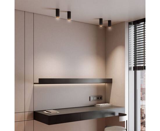 Потолочный светильник Elektrostandard Nubis 25012/01 GU10 черный/золото a064788, изображение 5