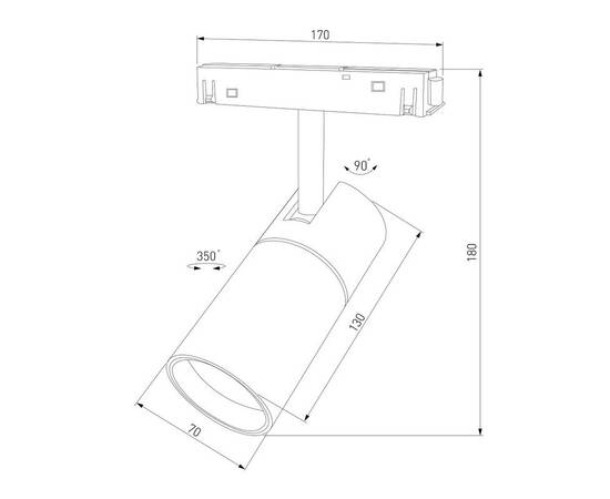 Трековый светодиодный светильник Elektrostandard Slim Magnetic 85013/01 a067380, изображение 2
