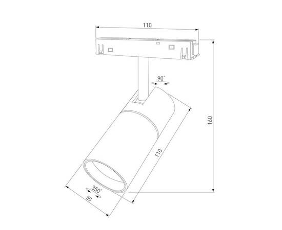 Трековый светодиодный светильник Elektrostandard Slim Magnetic 85011/01 a067378, изображение 2