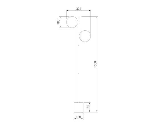 Торшер Eurosvet Marbella 01158/2 латунь, изображение 2