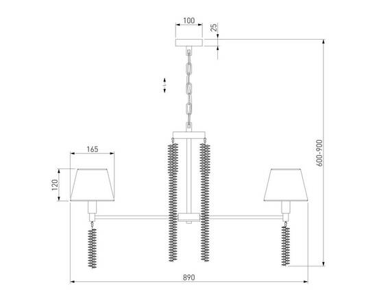Подвесная люстра Eurosvet Charuel 60148/7 матовое золото, изображение 2