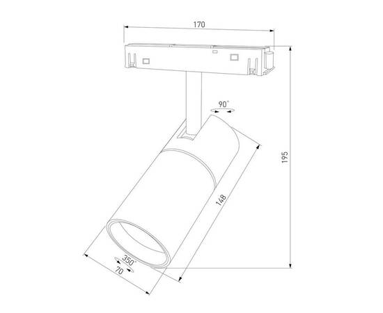 Трековый светодиодный светильник Elektrostandard Slim Magnetic 85197/01 a066589, изображение 2