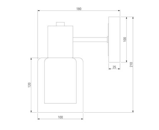 Бра Eurosvet Notion 70219/1 черный/античная бронза, изображение 2