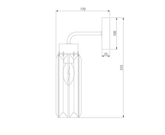 Бра Eurosvet Gilian 60163/1 никель, изображение 2