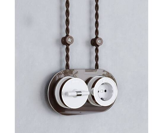 Изолятор Werkel Vintage мокко матовый (100шт) W6433414 4690389202841, изображение 2