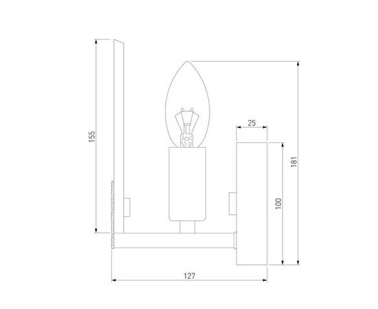 Бра Eurosvet Marble 60158/1 латунь, изображение 2