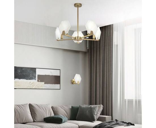 Бра Eurosvet Marble 60158/1 латунь, изображение 6