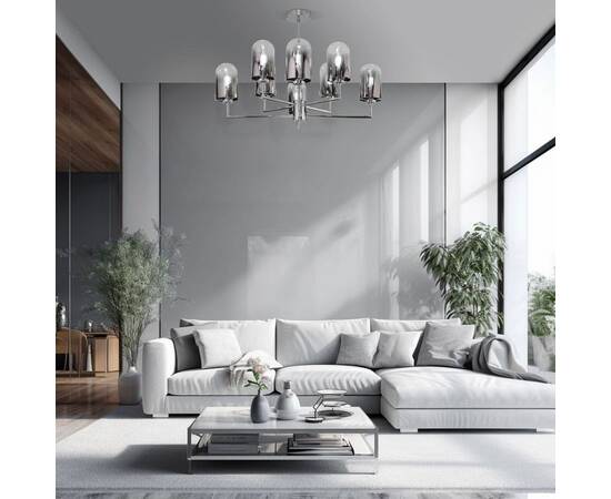 Подвесная люстра Eurosvet Pluto 60156/8 хром, изображение 5