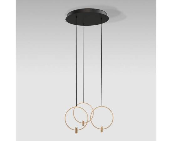 Подвесная светодиодная люстра Eurosvet Layla 50257/3 Led черный/ латунь