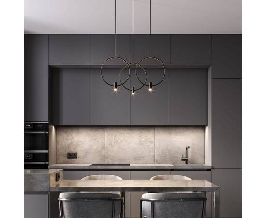 Подвесная светодиодная люстра Eurosvet Layla 50257/3 Led черный, изображение 6