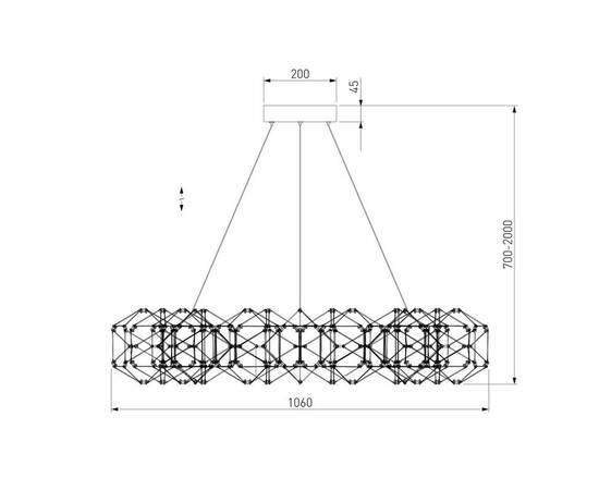 Подвесной светодиодный светильник Eurosvet Uma 90369/15 медь, изображение 2