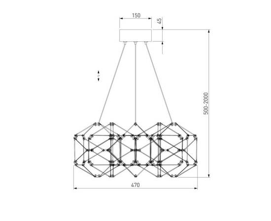 Подвесной светодиодный светильник Eurosvet Uma 90369/5 медь, изображение 2