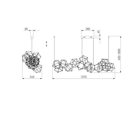 Подвесной светодиодный светильник Eurosvet Uma 90368/14 медь, изображение 2