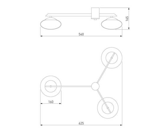 Потолочная люстра Eurosvet Opaline 70220/3 черный, изображение 2