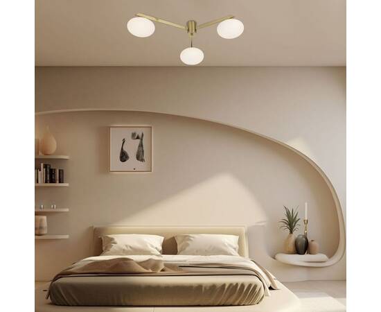 Потолочная люстра Eurosvet Opaline 70220/3 латунь, изображение 5