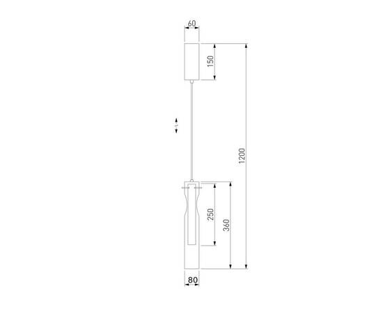 Подвесной светодиодный светильник Eurosvet Swan 50253/1 Led графит, изображение 2