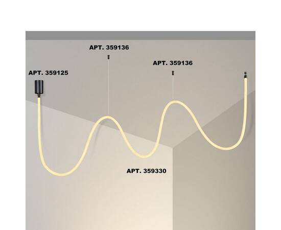 Подвесной светодиодный светильник Novotech Ramo Konst 359330, изображение 5