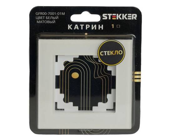 Рамка 1-постовая Stekker Катрин белый матовый GFR00-7001-01M 49594, изображение 2