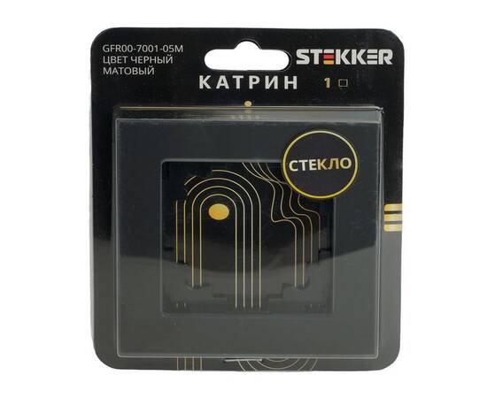 Рамка 1-постовая Stekker Катрин черный матовый GFR00-7001-05М 49600, изображение 2