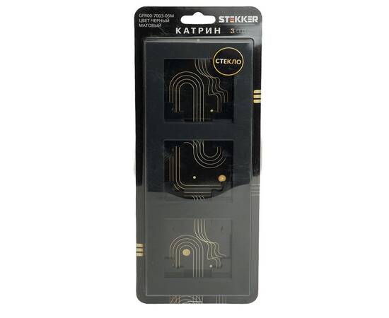 Рамка 3-постовая Stekker Катрин черный матовый GFR00-7003-05М 49602, изображение 2