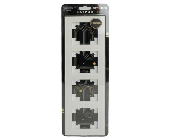 Рамка 4-постовая Stekker Катрин белый матовый GFR00-7004-01M 49597, изображение 2