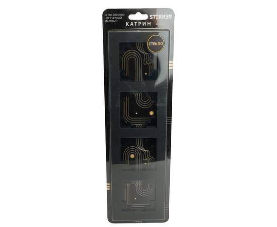 Рамка 4-постовая Stekker Катрин черный матовый GFR00-7004-05М 49603, изображение 2