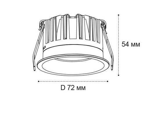 Встраиваемый светодиодный светильник Italline IT08-8035 black 4000K, изображение 2