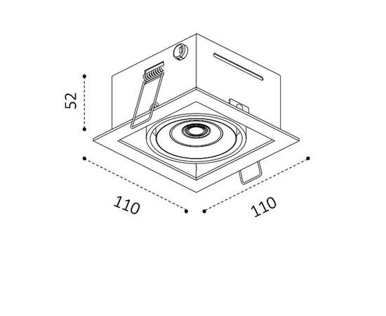 Встраиваемый светодиодный светильник Italline DL 3032 white 3000K, изображение 2