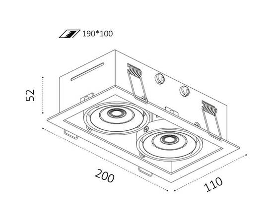 Встраиваемый светодиодный светильник Italline DL 3033 white 3000K, изображение 2