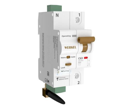 Автоматический выключатель Werkel 1P 63A C 6kA W1001P6301 4690389194573